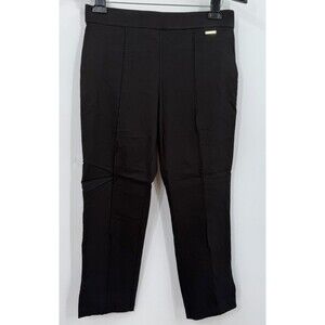 Michael Kors Large Pants Ponte Knit Pull On Slim Ankle Black Career Casual